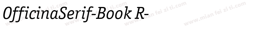 OfficinaSerif-Book R字体转换